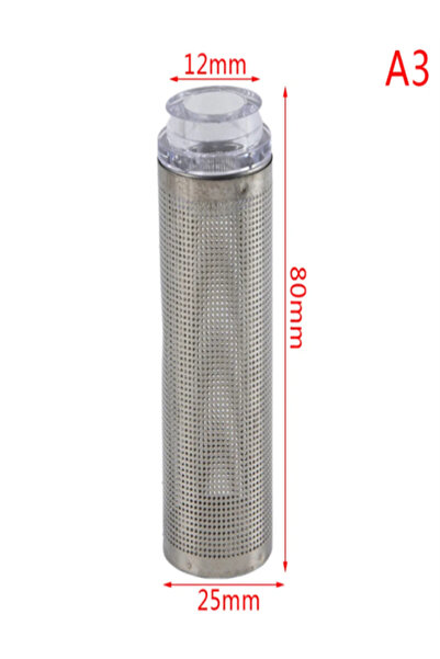 Dış Filtre Paslanmaz Çelik Filtre Giriş Süzgeci 12mm