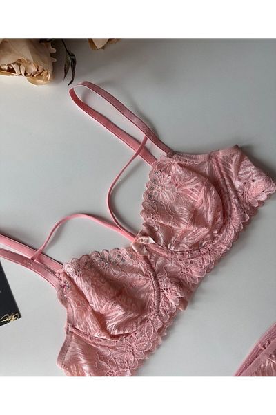 İntive Lingerie Σετ σουτιέν Lace Love Shiny Fabric Ruched Underwire Cheeky Panty