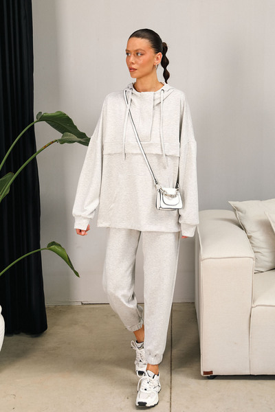 Melike Tatar 32-2219 Model Grey Modal Set