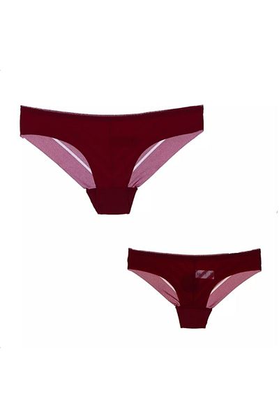 İntive Lingerie Chiloți brazilian pentru femei, fără sudură, fără urme, cu detaliu transparent pe spate -2805