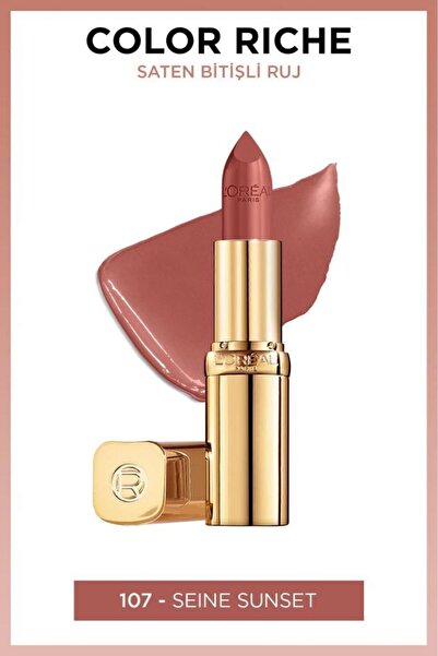 L'Oreal Paris Color Riche Saten Bitişli Ruj 107 Seine Sunset - Nude