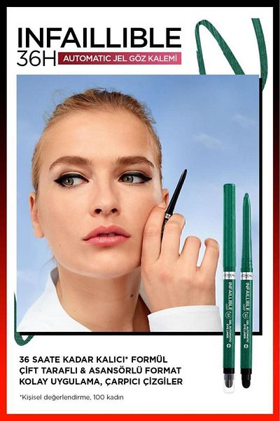 L'Oreal Paris Infaillable Automatic Gel Eye Liner - Smaragdgrün
