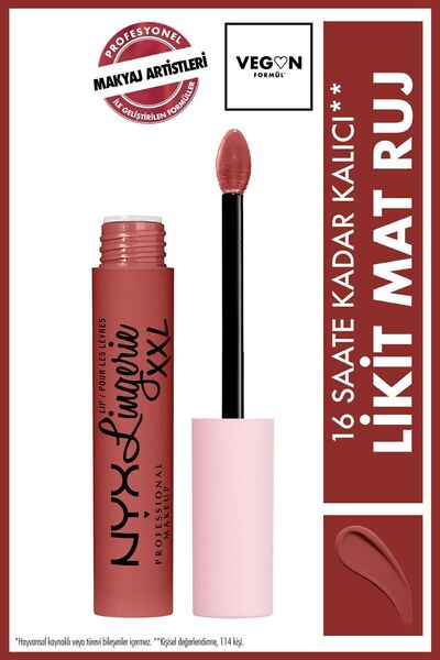 NYX Professional Makeup Likit Mat Ruj - Lip Lingerie Xxl Matte Liquid Lipstic...