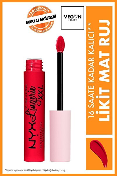 NYX Professional Makeup Lip Lingerie Xxl Mat Likit Ruj Untamable