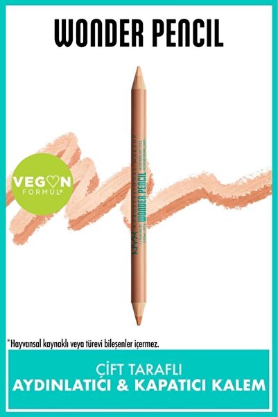 NYX Professional Makeup Wonder Pencil Çift Taraflı Aydınlatıcı & Kapatıcı Kalem - Warm Deep