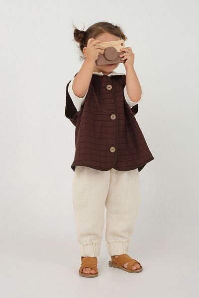 Mioma Kids Bitter Brown Oversize Vest