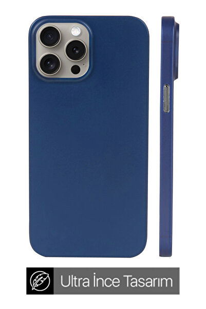 bast iPhone 15 Pro Max Ultra İnce Telefon Kılıfı Mavi