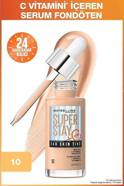 Maybelline New York Super Stay Skin Tint Foundation – 10