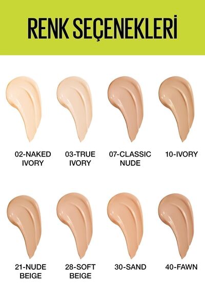 Maybelline New York Super Stay Active Wear 30h Super Fondöten 07 Classic Nude