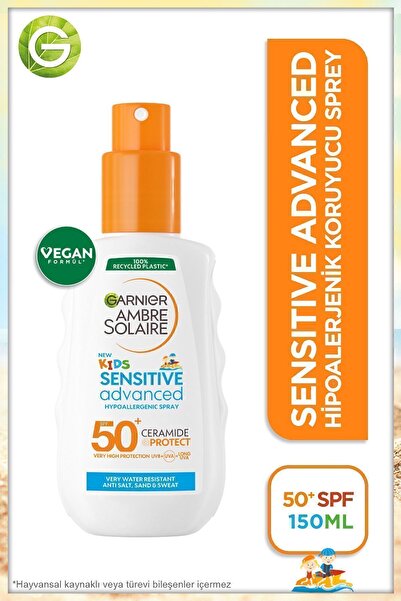 Garnier Ambre Solaire Sensitive Advanced Çocuk Hipoalerjenik Güneş Koruyucu Sprey Spf50 150ml.
