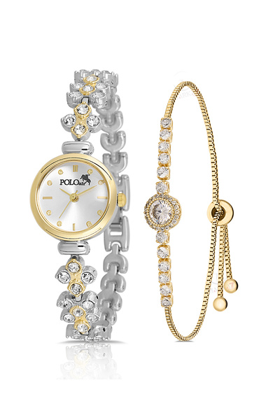 Polo Air Zarif Lüx Taşlı Kadın Kol Saati Zirkon Taşlı Lüx Bileklik Hediyelik ...