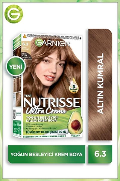 Garnier Nutrisse Yoğun Besleyici Kalıcı Krem Saç Boyası 6.3 Altın Kumral
