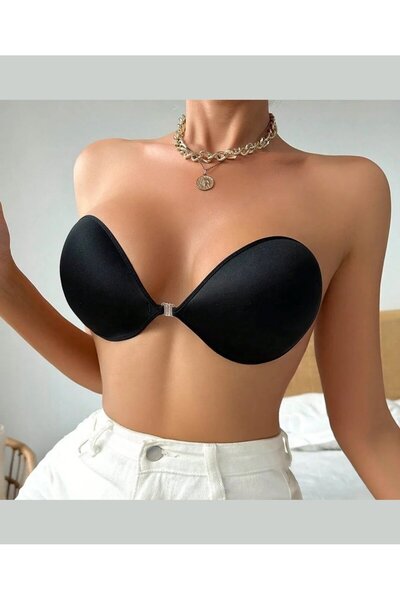 İntive Lingerie Intive Yapışkan Straplez Double Push-up El Cuplı Sırtsız Dekolte Sütyen-1326