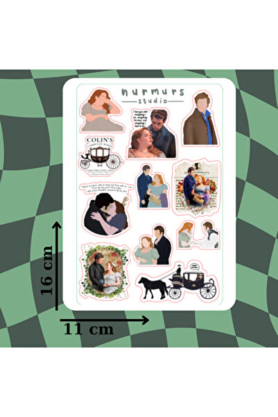 Nurmurs Colin ve penolope bridgerton sticker seti