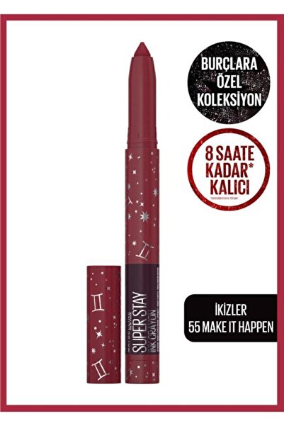 Maybelline New York Super Stay Ink Crayon Kalem Mat Ruj Zodiac Serisi - 55 Ma...