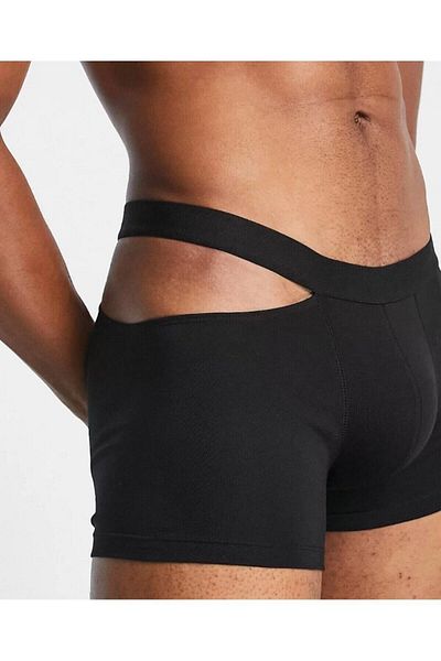 İntive Lingerie Ανδρικά πλαϊνά μποξεράκια 95% βαμβακερά μαύρα
