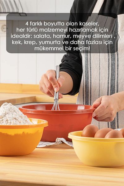 B.A.Y.NUVOLA طقم حوض شفاف مكون من 4 قطع - طقم مطبخ دائري مع حوض بلاستيكي
