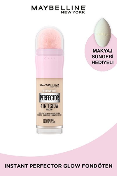 Maybelline New York Instant Perfector Glow 4 Etki 1 Arada Fondöten 00 Fair Li...