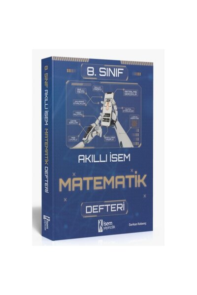 İsem Yayıncılık 2025 Akıllı İsem 8.Sınıf Matematik Defteri Ayraç Hediyeli