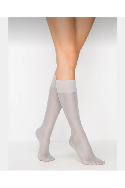 İntive Lingerie Smoke 20 Denim Nefti Matte Trouser Socks (Single-3 Pieces)