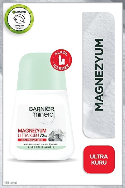 Garnier Mineral Magnezyum Ultra Kuru Roll-on Deodorant, 72 Saat Etkili