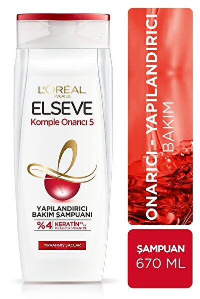 ELSEVE L'oréal Paris Komple Onarıcı 5 Yapılandırıcı Bakım Şampuanı 670 Ml