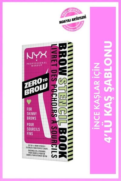 NYX Professional Makeup Zero to Brow İnce Kaşlar için Kaş Şablonu - Skinny Brow