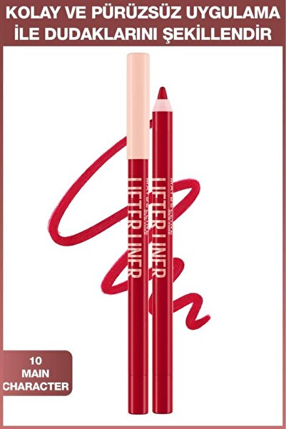 Maybelline New York Lifter Liner Kırmızı Dudak Kalemi- 10 Main Character