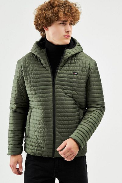 Fuga Ibiza Men's Khaki Lined Water and Windproof Double Pocket Jacket
