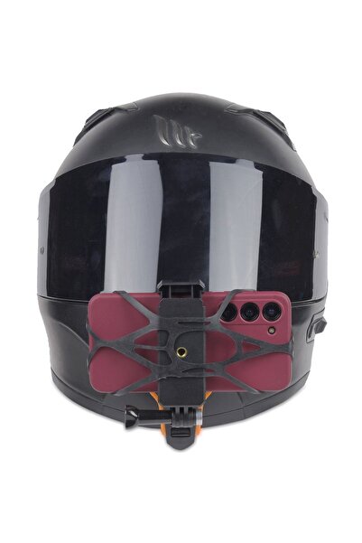 Gplus Gp525 Cep Telefonu Aksiyon Kamera Motor Kask Çene Yatay Dikey Telefon Bağlantı Aparatı Gp525 Turuncu