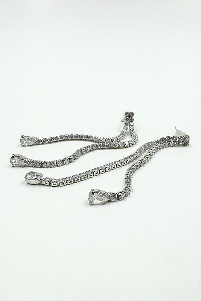 Onouqo Silver Color Waterway - Zircon Stone Women's Earrings