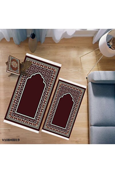 A2ZTR Set Dijital Baskılı Seccadesi - büyük 60X100 C.m - küçük 50X80 C.m