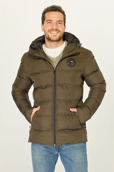 D1fference Wasser- und windabweisende Pufferjacke für Herren in Khaki