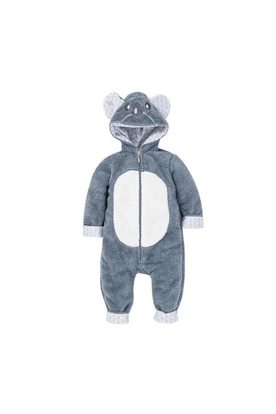 Gezenbebe Hero Hero Patterned Hooded Baby Romper - Welsoft (12-18 Months) Koala