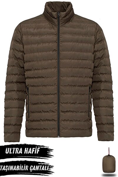 RİVERCLUP Ανδρικό αθλητικό παλτό με φουσκωτό τζελ με ίνες χακί