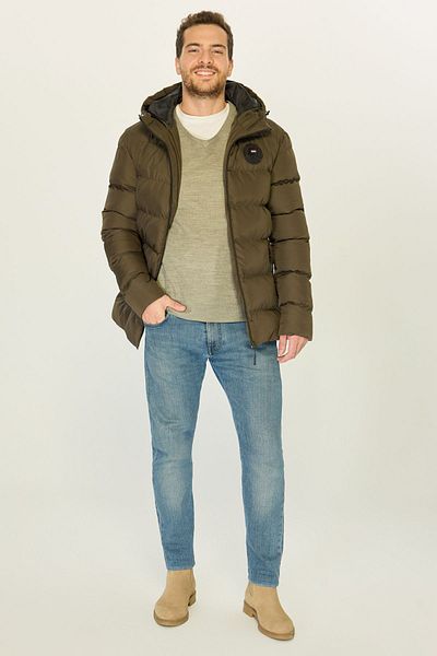 D1fference Wasser- und windabweisende Pufferjacke für Herren in Khaki