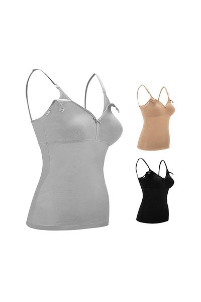 Bmom Breastfeeding and Pregnancy Tank Gray