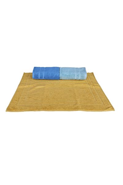 erteks Covoraș de baie 3 culori galben verde albastru - 50x70 ușor de spălat și uscat ușor