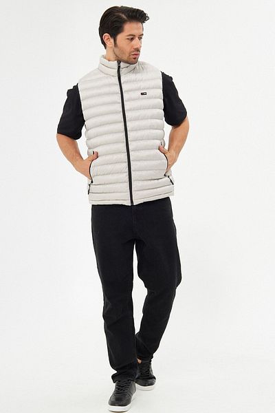 Fuga Ibiza Men's Lined Windproof Stone Inflatable Vest