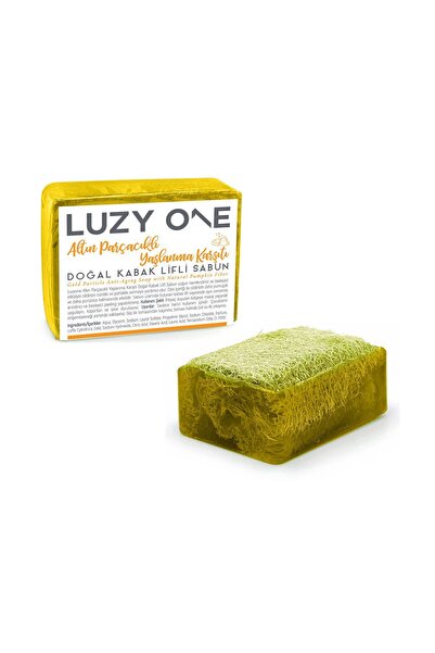 Luzy One صابون الألياف مع الجسيمات الذهبية - تعطي العناية الفاخرة وتألق بشرتك!