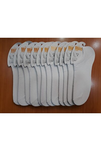 Bravo 12 Çift Pamuklu Sneaker Görünmez Düz Erkek Babet