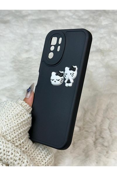 Vip Case حافظة Redmi Note 10 Pro على شكل دمية دب لطيفة ثلاثية الأبعاد لطيفة على شكل كاميرا محمية من السيليكون