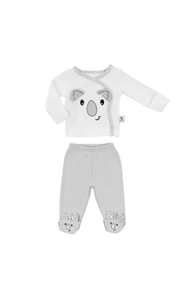 Gezenbebe Hero Bebekler Için Nakışlı Zıbın & Patikli Pantolon Set Koala