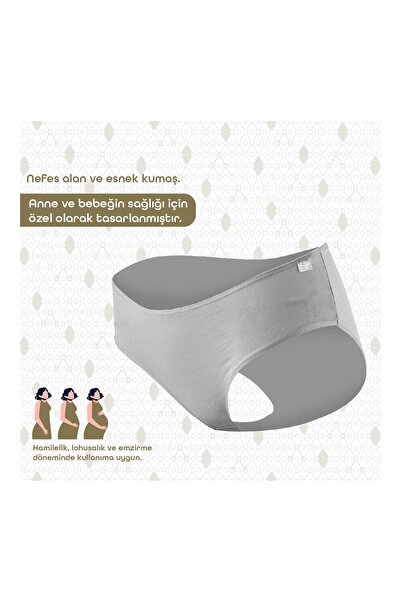 Bmom Ψηλόμεσο εσώρουχο εγκυμοσύνης και μετά τον τοκετό γκρι