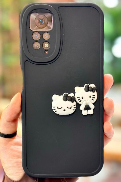 Vip Case حافظة Redmi Note 11 Pro / 12 Pro 4G على شكل دمية دب لطيفة ثلاثية الأبعاد لطيفة على شكل سيليكون
