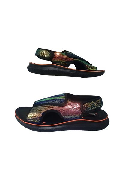 GEZER Black Green Women's Sandals with Orthopedic Sole - Gzeer801-17