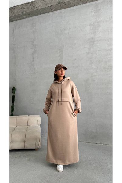 Meryemce Butik Άνετο αθλητικό φόρεμα με κουκούλα Hms
