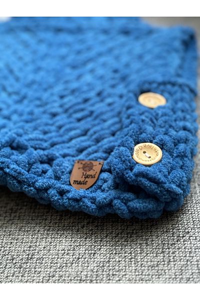 Meltem's 0-3 Months Modern Puffy Baby Sweater - Buttoned