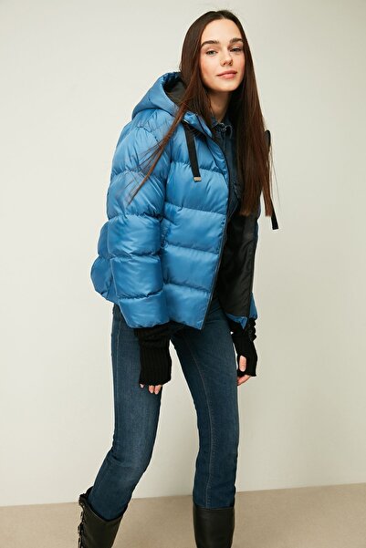 QAWWA Women's Saxe Hooded Fiber Windproof Puffer Winter Jacket