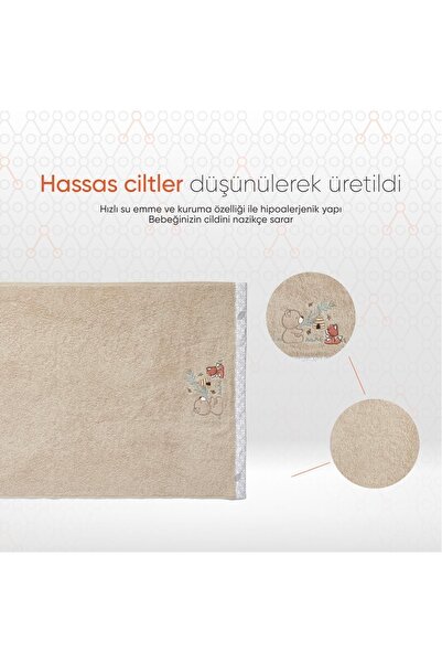 Gezenbebe Дитячий рушник з вишивкою Hero - Teddy (50X90)